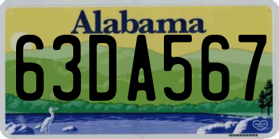 AL license plate 63DA567