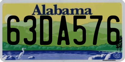 AL license plate 63DA576