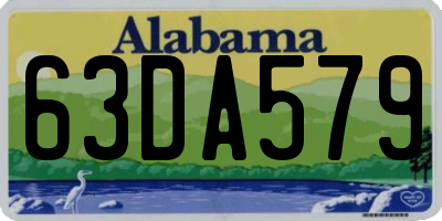 AL license plate 63DA579