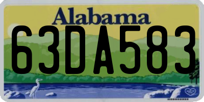 AL license plate 63DA583