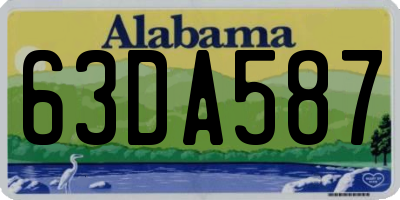 AL license plate 63DA587