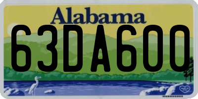 AL license plate 63DA600
