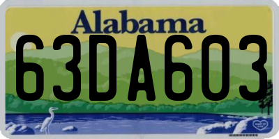 AL license plate 63DA603
