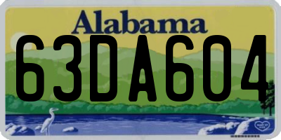 AL license plate 63DA604