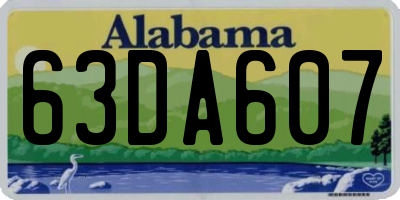 AL license plate 63DA607