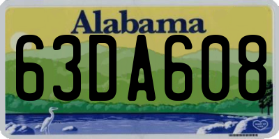 AL license plate 63DA608