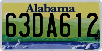 AL license plate 63DA612