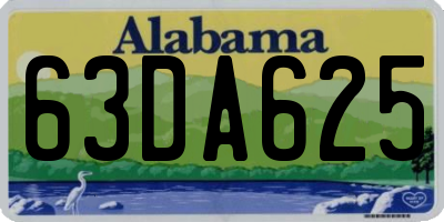 AL license plate 63DA625