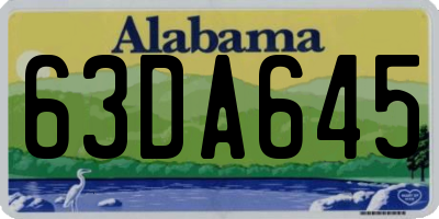 AL license plate 63DA645
