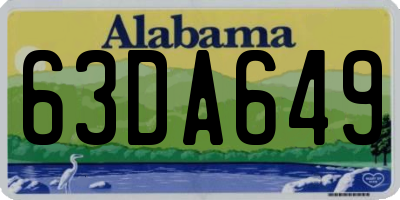 AL license plate 63DA649