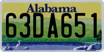 AL license plate 63DA651