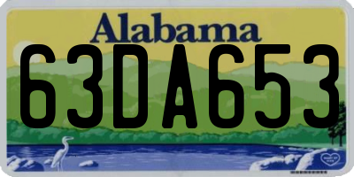 AL license plate 63DA653