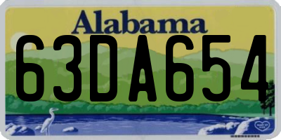 AL license plate 63DA654
