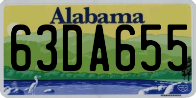 AL license plate 63DA655