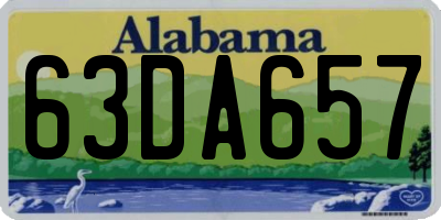 AL license plate 63DA657