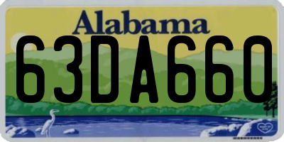 AL license plate 63DA660