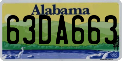 AL license plate 63DA663