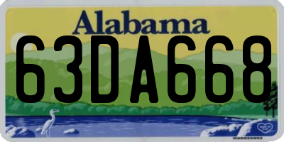 AL license plate 63DA668