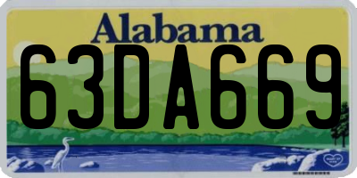AL license plate 63DA669