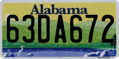AL license plate 63DA672