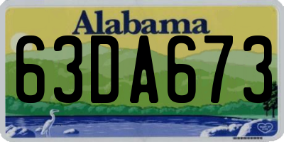 AL license plate 63DA673