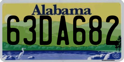 AL license plate 63DA682