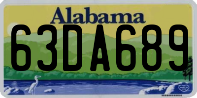 AL license plate 63DA689