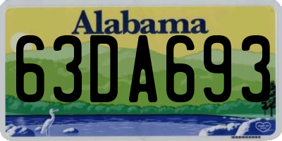 AL license plate 63DA693