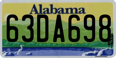 AL license plate 63DA698