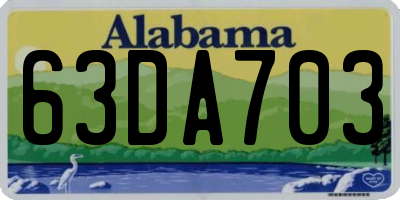 AL license plate 63DA703