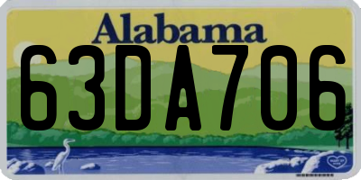 AL license plate 63DA706