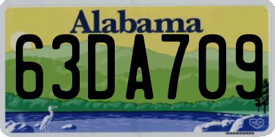 AL license plate 63DA709