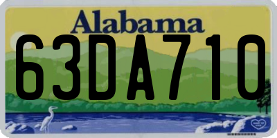 AL license plate 63DA710