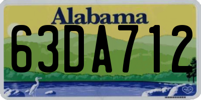 AL license plate 63DA712