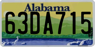 AL license plate 63DA715