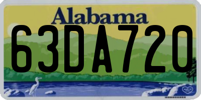 AL license plate 63DA720