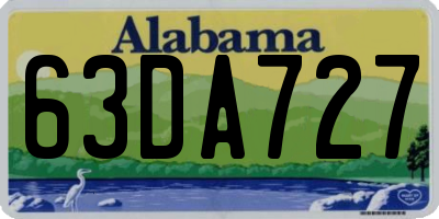 AL license plate 63DA727