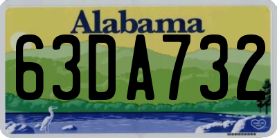 AL license plate 63DA732