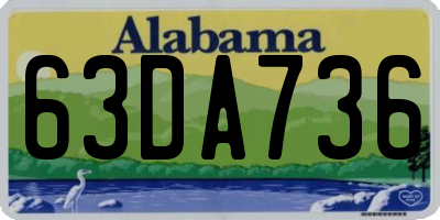 AL license plate 63DA736