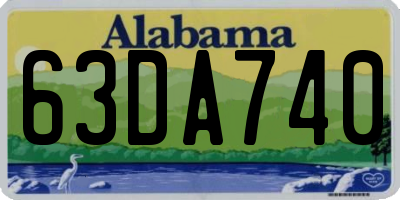 AL license plate 63DA740