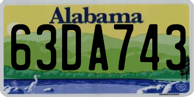 AL license plate 63DA743