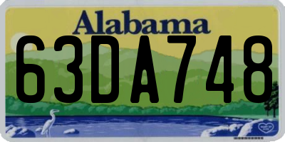 AL license plate 63DA748