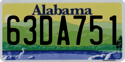 AL license plate 63DA751
