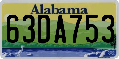 AL license plate 63DA753