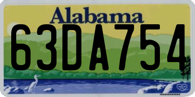 AL license plate 63DA754