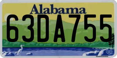 AL license plate 63DA755