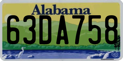 AL license plate 63DA758