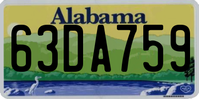 AL license plate 63DA759