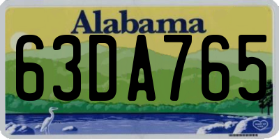 AL license plate 63DA765