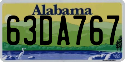 AL license plate 63DA767